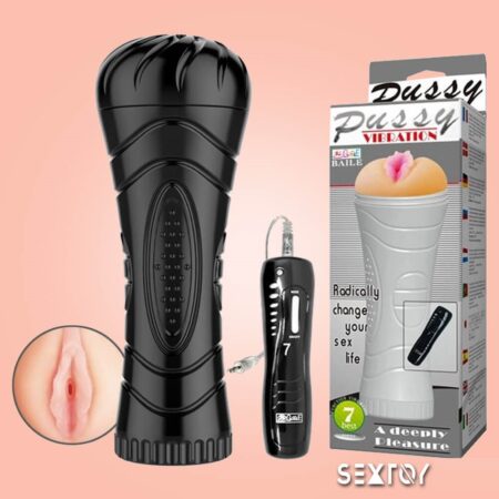 Baile Dussy Pussy 7-Speed Realistic Vibration Masturbator for Men - Premium Sex Toys in India - Adult Wellness Product