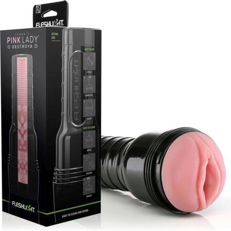 Fleshlight Destroya Male Masturbator - Premium Sex Toy in India - Real Feel SuperSkin Texture - Discreet Delivery by Raju Online Service