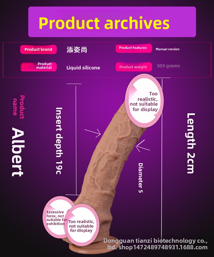 High Simulation Realistic Silicone Dildo - Premium Female Masturbation Device - Soft Skin-Safe Big Penis Sex Toy for Women & Couples - BQ Model 008 India - Image 5