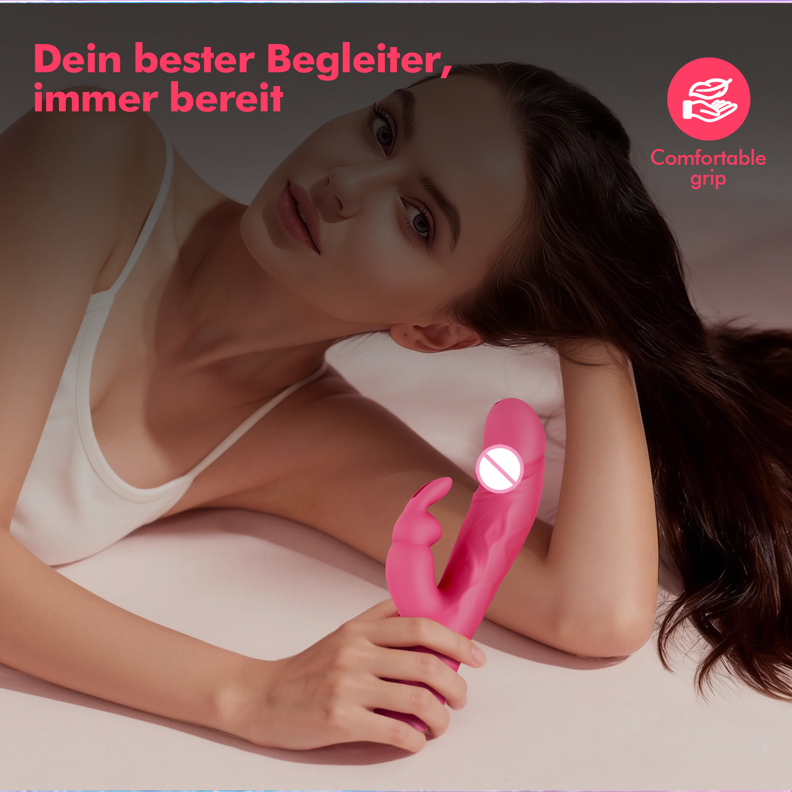 Premium Rabbit Vibrator with G-Spot & Clitoral Stimulation - Multi-Speed Dual Motor Adult Sex Toys - Waterproof Silicone Wellness Product India - Image 10
