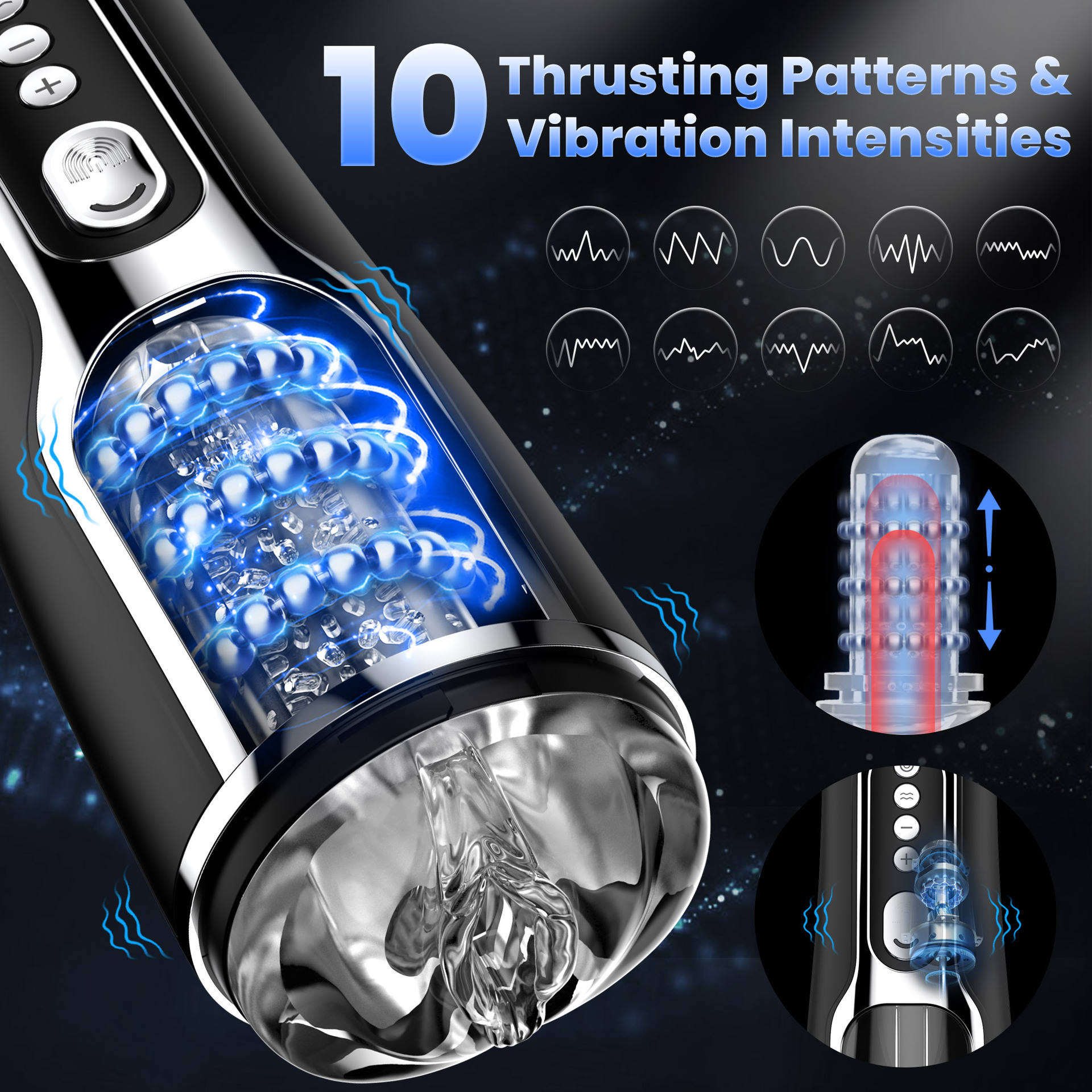 Warrior Automatic Thrusting Rotating Masturbator - XBIZ Award Winner Male Stroker - Best Sex Toys in India - Discreet Delivery - Image 4