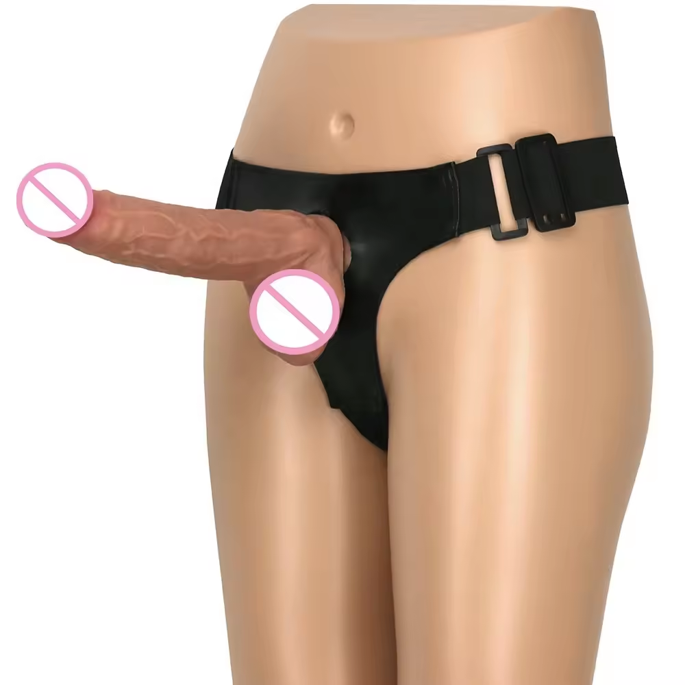 Premium Realistic Silicone Wearable Strap-on Dildo with Adjustable Harness - Vibrating Adult Sex Toy for Couples & Lesbians - 100% Waterproof India