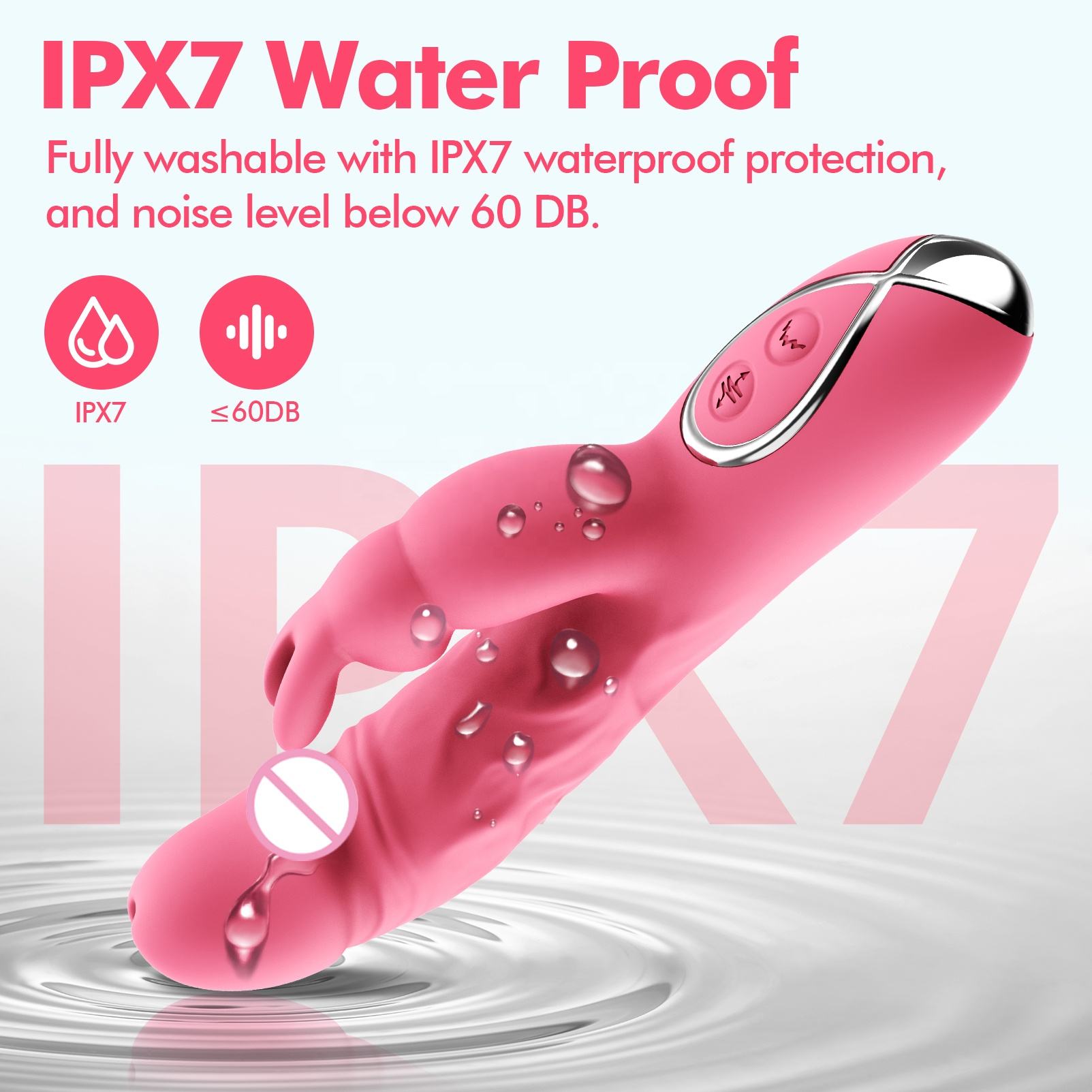 Premium Rabbit Vibrator with G-Spot & Clitoral Stimulation - Multi-Speed Dual Motor Adult Sex Toys - Waterproof Silicone Wellness Product India - Image 4