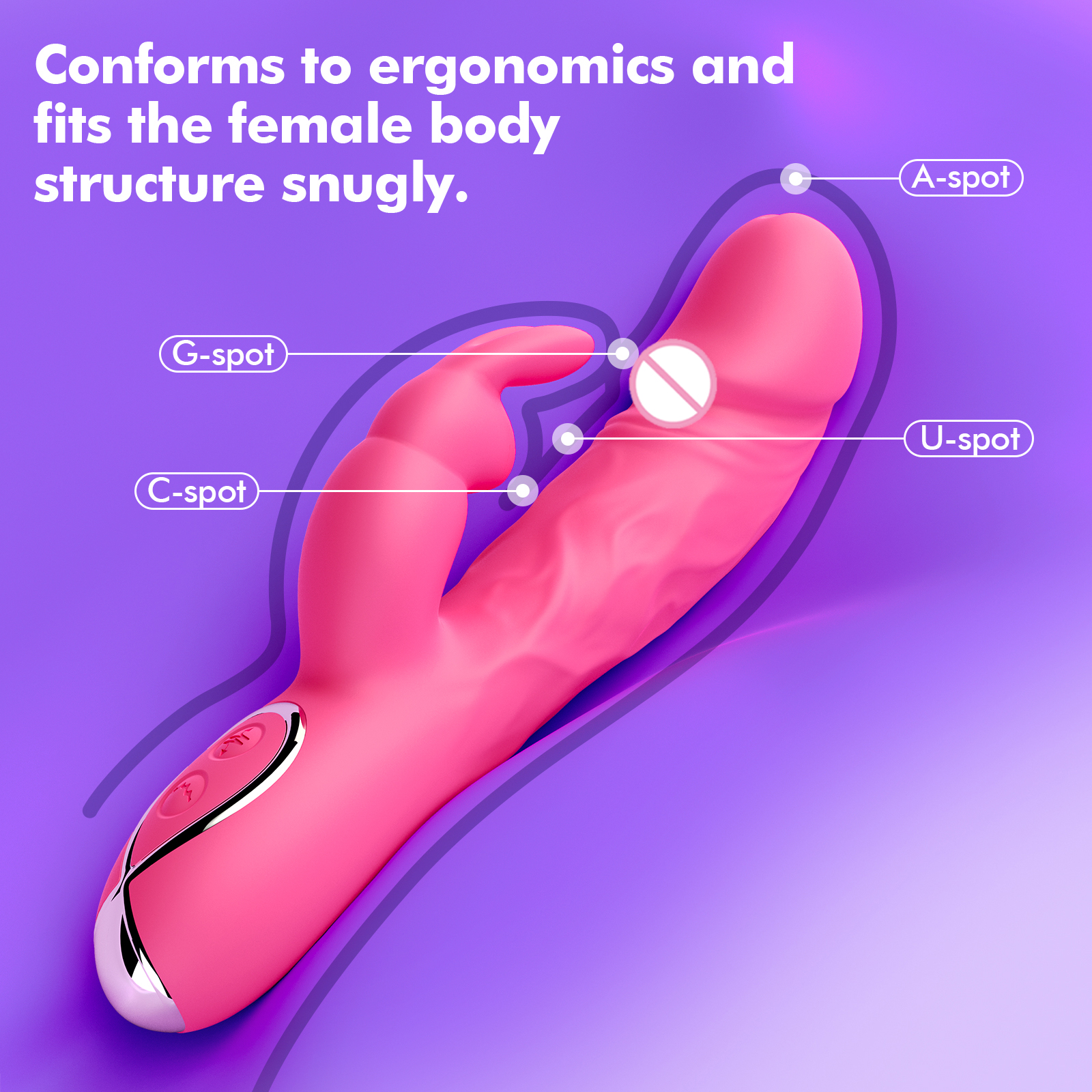 Premium Rabbit Vibrator with G-Spot & Clitoral Stimulation - Multi-Speed Dual Motor Adult Sex Toys - Waterproof Silicone Wellness Product India - Image 15