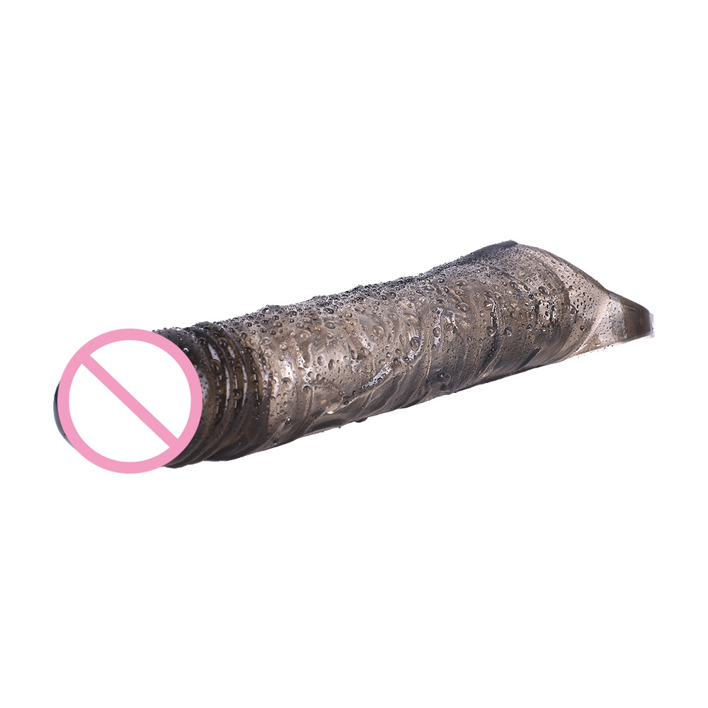 Premium Realistic Male Penis Sleeve for Enlargement & Delay - Wolf Tooth Textured Reusable Condom - Thickened Silicone Extender for Couples - Image 7